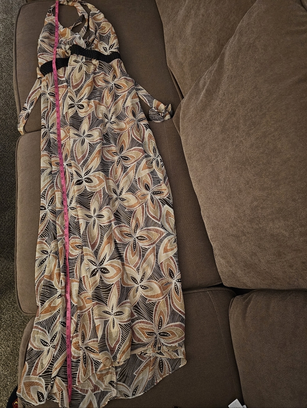 Rabbit Rabbit Rabbit Halter Style Surplice Front Floral Print Maxi Dress Size 16 - Picture 15 of 16